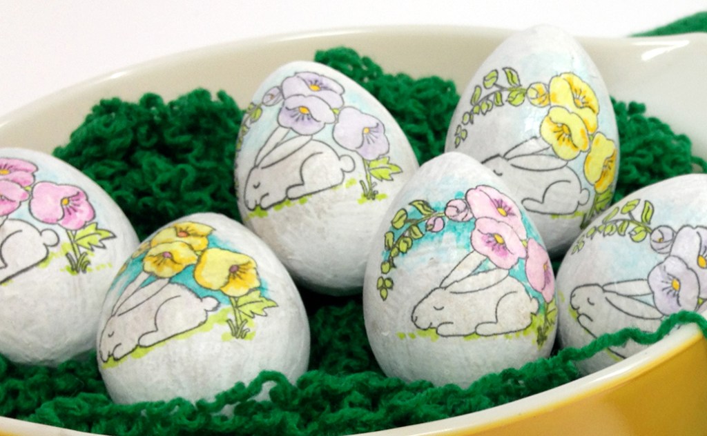 Stamped Easter Eggs