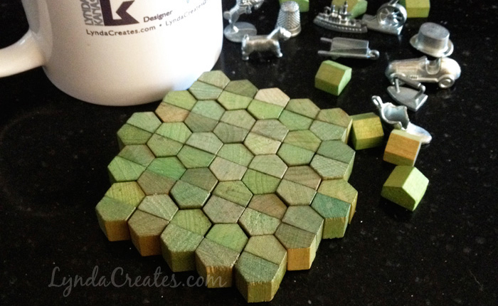 Vintage Monopoly Wooden House&nbsp;Coaster