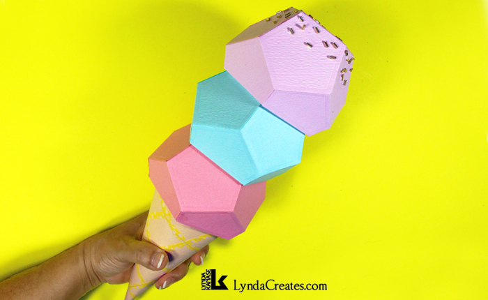 Geometric Paper Ice&nbsp;Cream