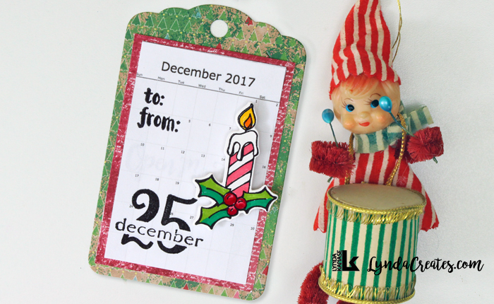 Christmas Tag with Free Printable&nbsp;Calendar