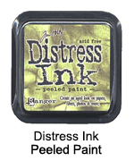 Distress ink peeled paint