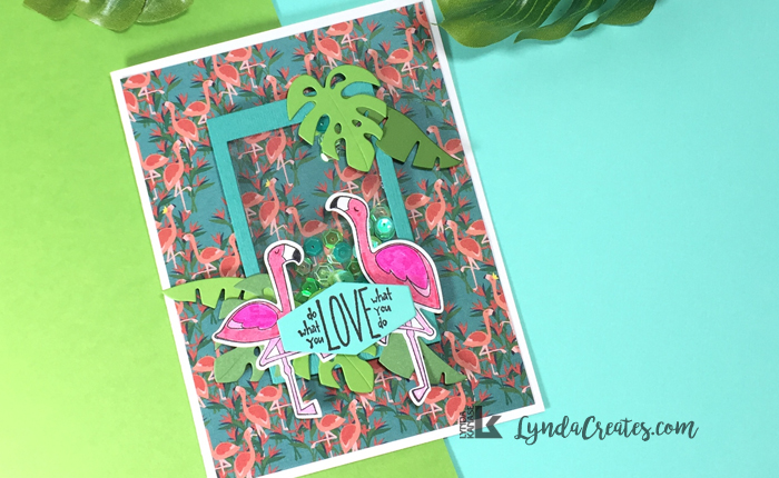 Tropical Flamingo Shaker&nbsp;Card