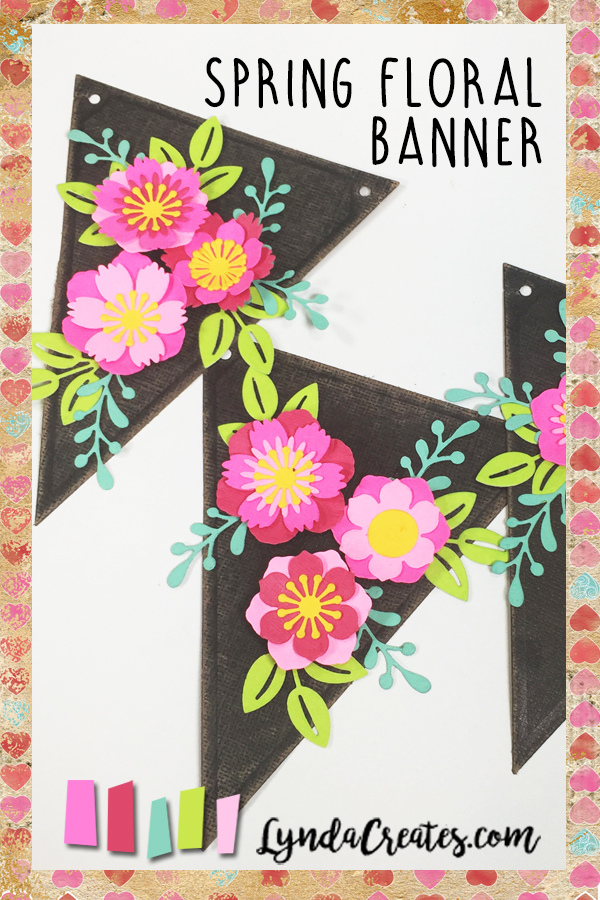 LyndaCreates Spring Floral Banner pin