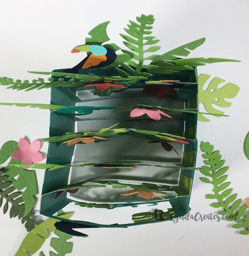 card in a box top view