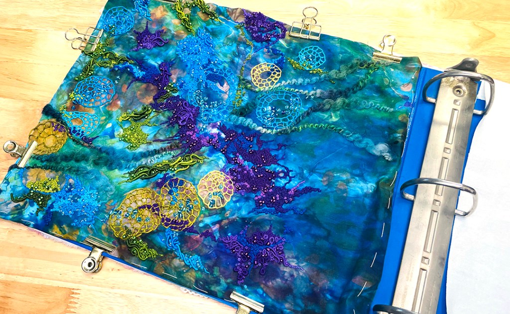 Finished Inside Front cover, Stitch notebook part&nbsp;6