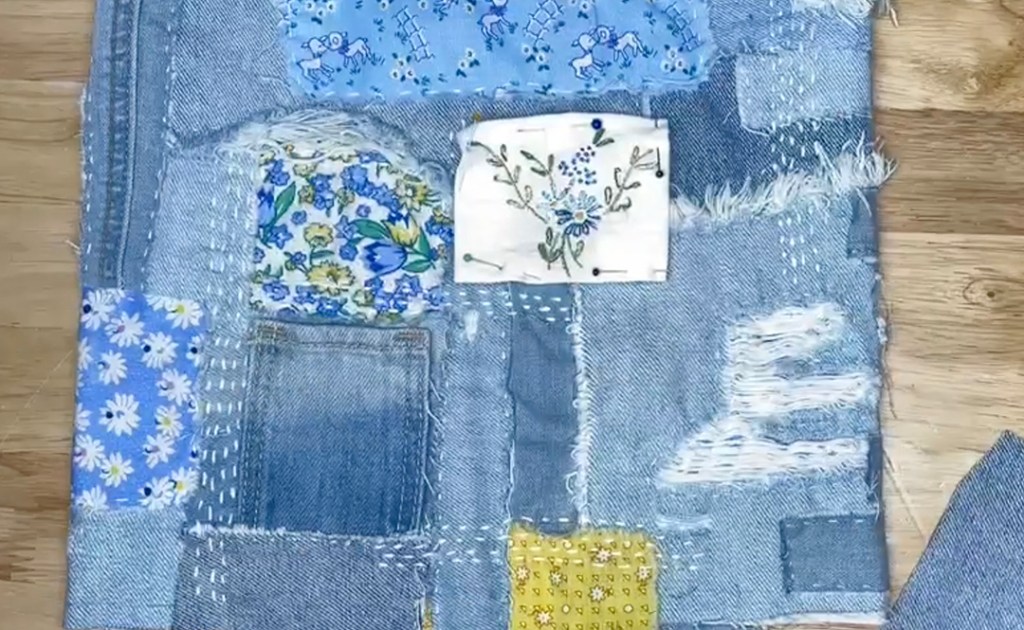 Part 2 – Hand Sewing the Tattered Denim Vessel | Boro&nbsp;Stitching
